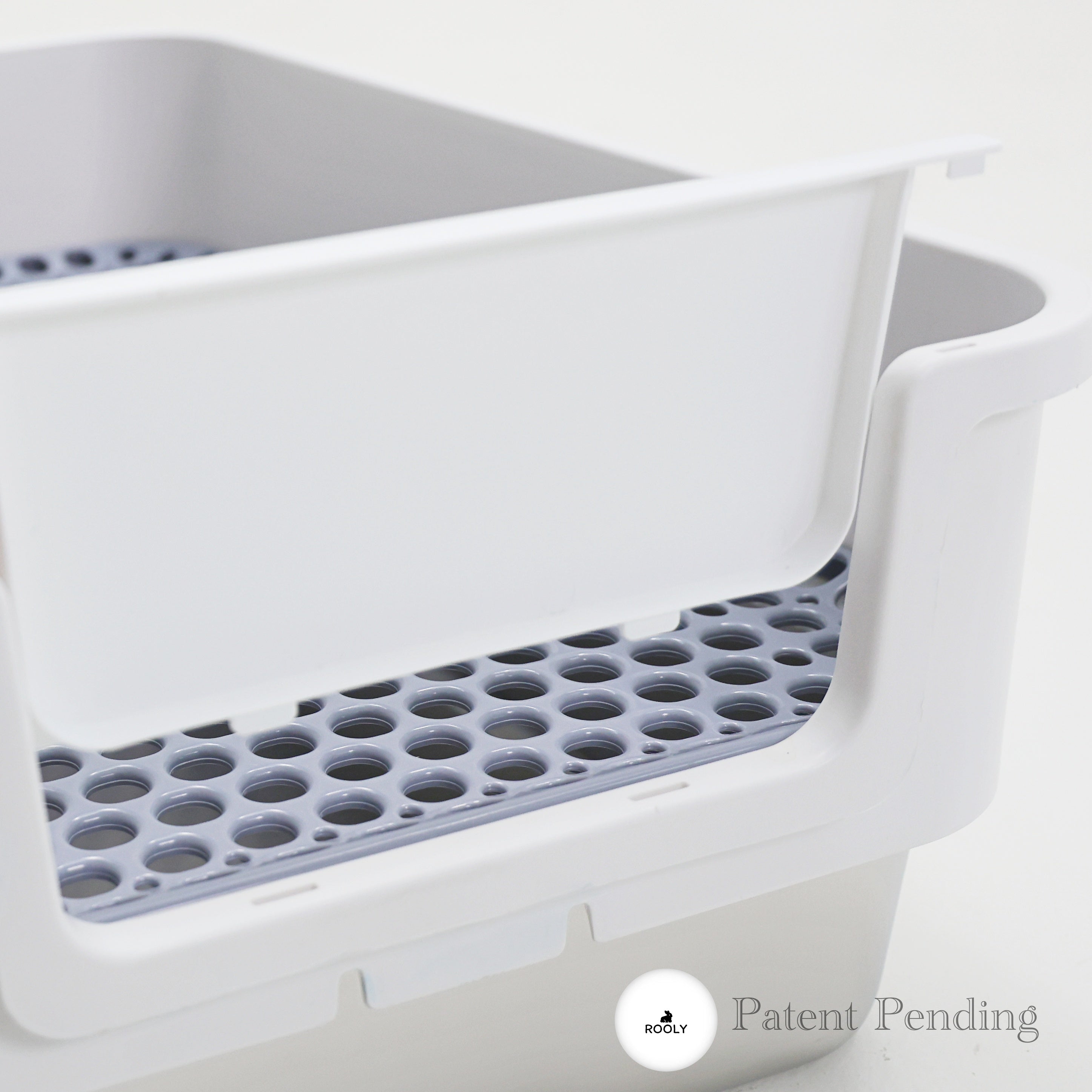 ROOLY Stainless Rabbit Litter Box - Short Side Entrance