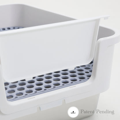 ROOLY Stainless Rabbit Litter Box - Short Side Entrance