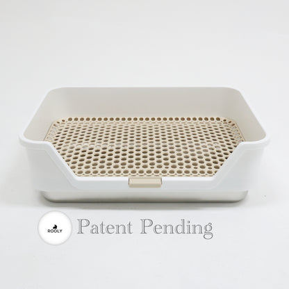 ROOLY Stainless Rabbit Litter Box - Low Entrance