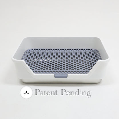 ROOLY Stainless Rabbit Litter Box - Low Entrance