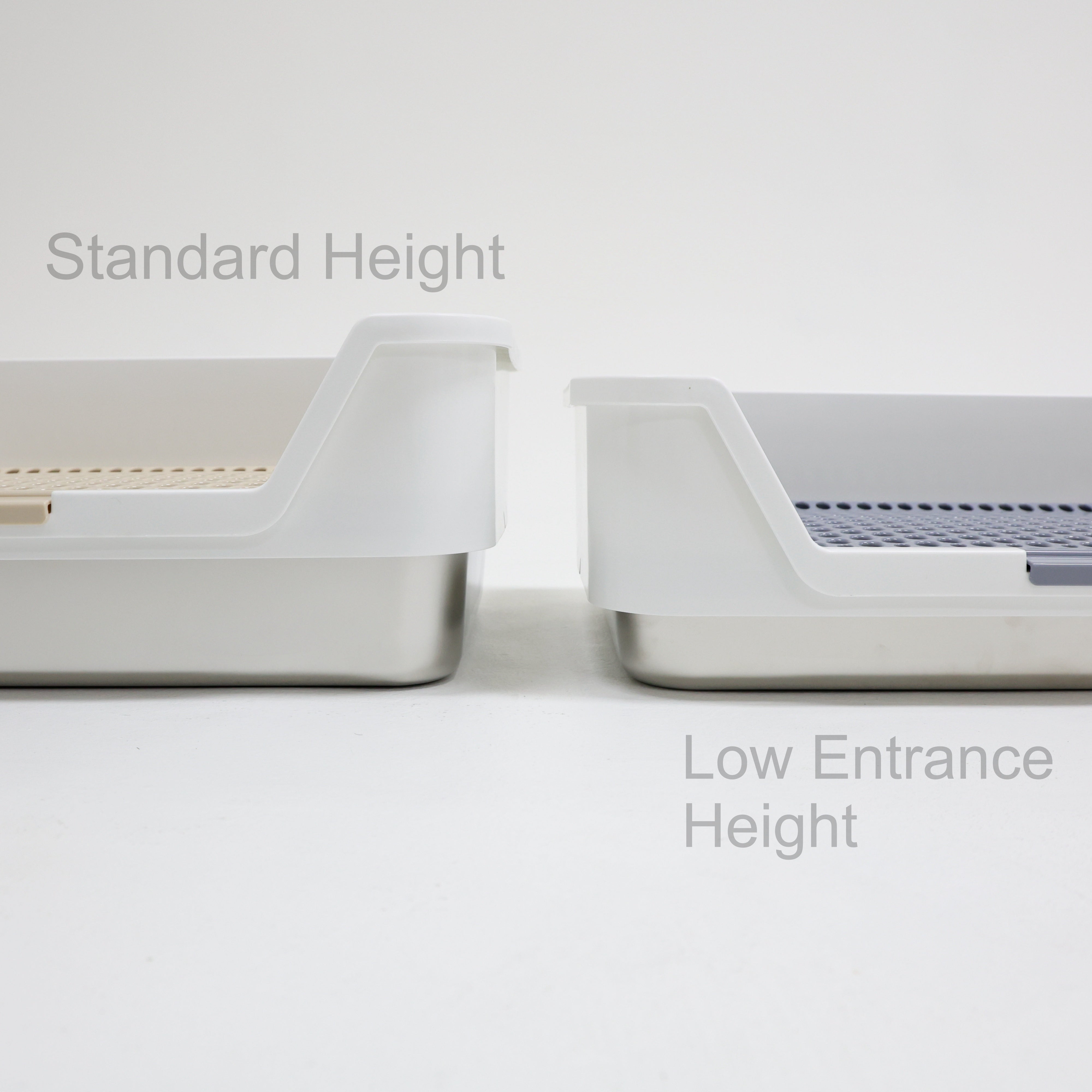 ROOLY Stainless Rabbit Litter Box - Low Entrance