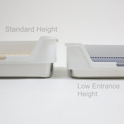 ROOLY Stainless Rabbit Litter Box - Low Entrance