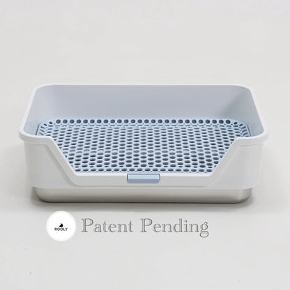 ROOLY Stainless Rabbit Litter Box - Low Entrance