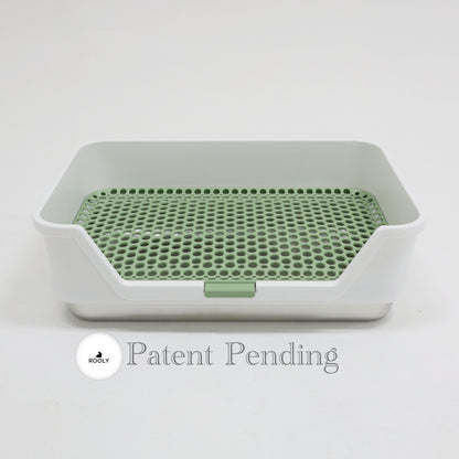 ROOLY Stainless Rabbit Litter Box - Low Entrance